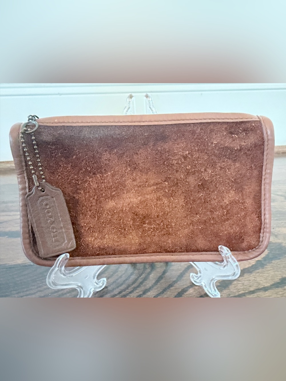 Vintage Coach 7165 Chunky Case - Mocha Reverse Suede